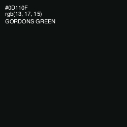#0D110F - Gordons Green Color Image